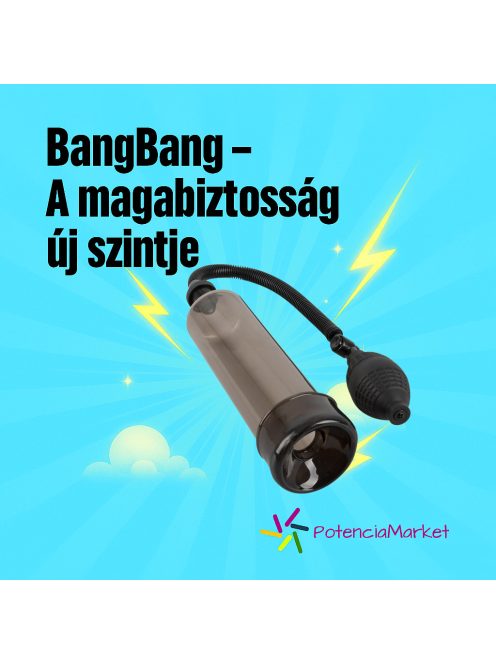Bangbang péniszpumpa fekete színben,gyors kiszállítással és természetesen diszkrét csomagolásban - Potenciamarket