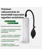 BANGBANG PÉNISZPUMPA - EREKCIÓ PUMPA UNIVERZÁLIS MÉRETŰ MANDZSETTÁVAL ÁTLÁTSZÓ