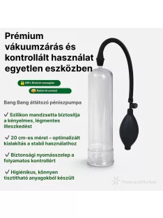 Bangbang péniszpumpa átlátszó szín-diszkrét csomagolásban és azonnal szállítjuk Neked - Potenciamarket