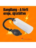 Bangbang péniszpumpa átlátszó szín-diszkrét csomagolásban és azonnal szállítjuk Neked - Potenciamarket
