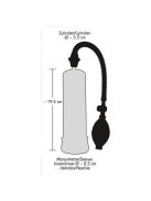 BANGBANG PÉNISZPUMPA - EREKCIÓ PUMPA UNIVERZÁLIS MÉRETŰ MANDZSETTÁVAL ÁTLÁTSZÓ