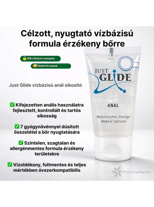 JUST GLIDE ANÁL SIKOSÍTÓ VÍZBÁZISÚ - 50 ML