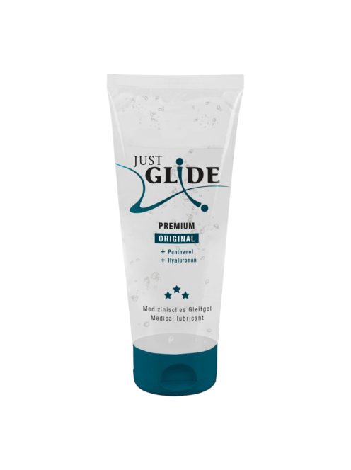 Just Glide Premium Original vegán, vízbázisú síkosító  - 200 ml gyors kiszállítással 100% diszkrét csomagolással - Potenciamarket