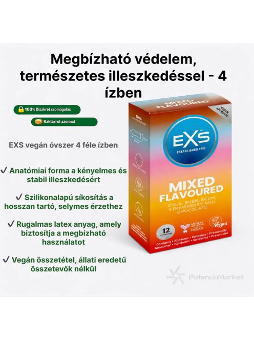 EXS MIXED VEGÁN ÓVSZER VEGYES ÍZEKBEN- 12 DARABOS