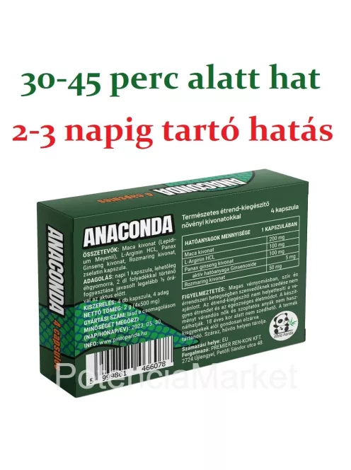 Anaconda potencianövelő kapszula férfiaknak gyors szállítással diszkréten csomagolva - Potenciamarket
