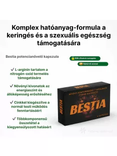 Bestia potencianövelő hatású étrendkiegészítő kapszula férfiaknak, gyors és diszkrét csomagolásban - Potenciamarket