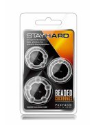 STAY HARD GYÖNGYÖS PÉNISZGYŰRŰ SZETT - 3 DARABOS