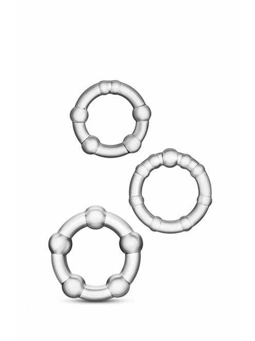 STAY HARD GYÖNGYÖS PÉNISZGYŰRŰ SZETT - 3 DARABOS