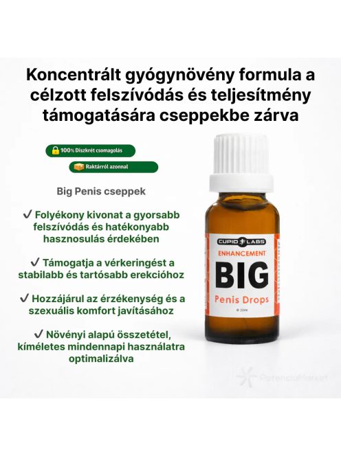 BIG PENIS DROPS PÉNISZNÖVELŐ CSEPPEK - 20 ML