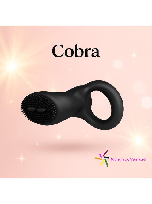PRETTY LOVE COBRA CSIKLÓIZGATÓS PÉNISZGYŰRŰ VIBRÁTORRAL