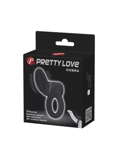 Pretty Love Cobra csiklóizgatós péniszgyűrű vibrátorral rapid szállítással, diszkrét csomagolásban - Potenciamarket