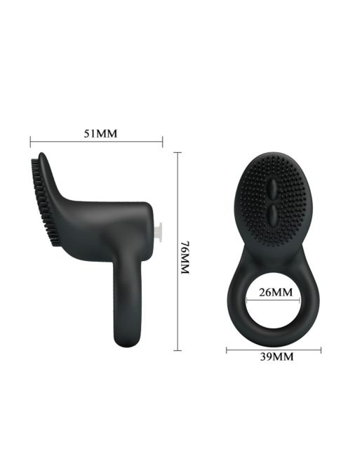 PRETTY LOVE COBRA CSIKLÓIZGATÓS PÉNISZGYŰRŰ VIBRÁTORRAL