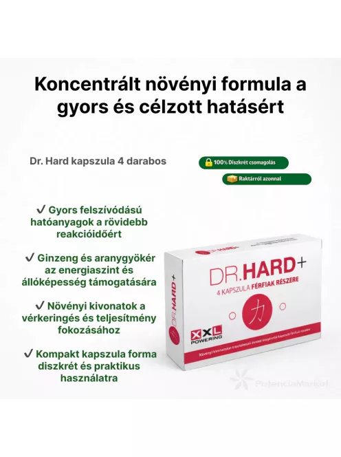 Dr.Hard+ by XXL Powering potencianövelő kapszula 4 db - Potenciamarket