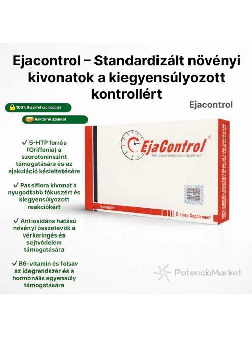 Ejacontrol korai magömlés késleltető kapszula diszkrét csomagolással gyorsan - Potenciamarket