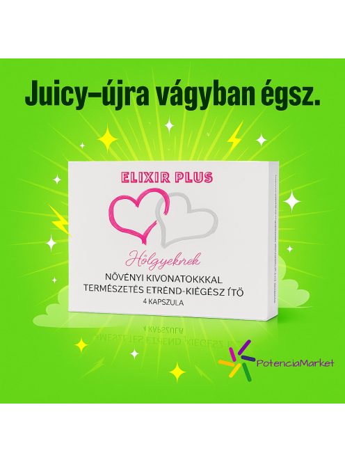 Elixir Plus vágyfokozó kapszula 4 db azonnali kiszállítás saját raktárkészletből, diszkréten csomagolva - Potenciamarket