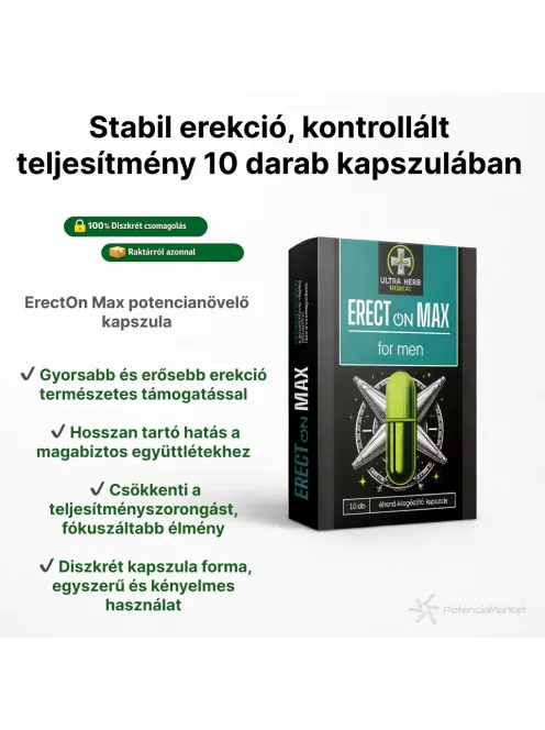 ErectOn Max potencianövelő kapszula gyors szállítással saját raktárkészletből előzetes rendelés nélkül is - Potenciamarket