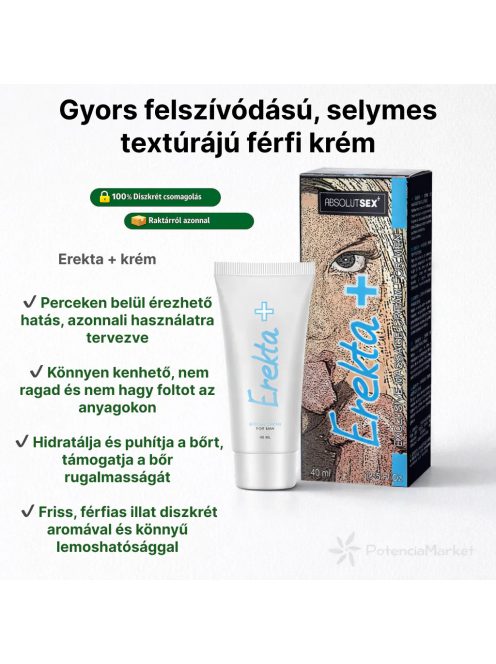EREKTA+ EJAKULÁCIÓ KÉSLELTETŐ KRÉM FÉRFIAKNAK - 40 ML