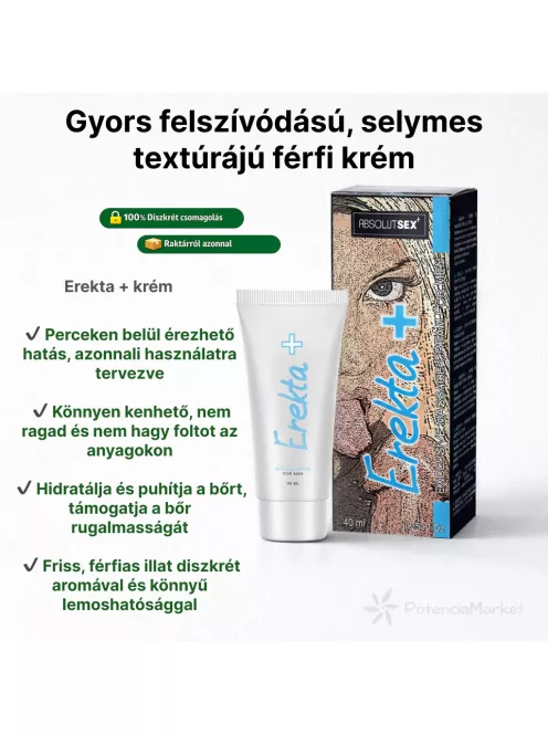 Erekta Plusz ejakuláció késleltető krém gyors szállítással és diszkrét csomagolásban - Potenciamarket