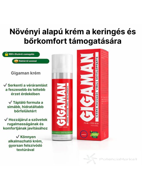 GIGAMAN PÉNISZNÖVELŐ KRÉM - 75 ML