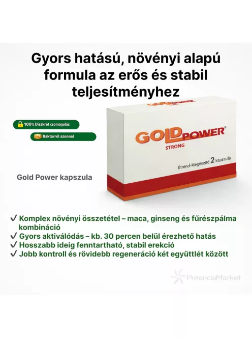 Gold Power Strong potencianövelő étrendkiegészítő kapszula azonnali kiszolgálás saját készletből - Potenciamarket