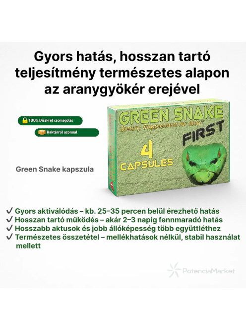 GREEN SNAKE FIRST POTENTIAL ENHANCEMENT CAPSULE (SUCCESSOR OF GREEN SNAKE FORTE) - 4 PCS