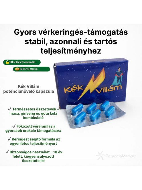 KÉK VILLÁM POTENCIANÖVELŐ TABLETTA - 6 DB