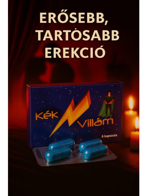 Kék Villám, a gyorshatású potencianövelő kapszula az erős erekcióért azonnali szállítással saját készletről diszkréten csomagolva  - Potenciamarket 