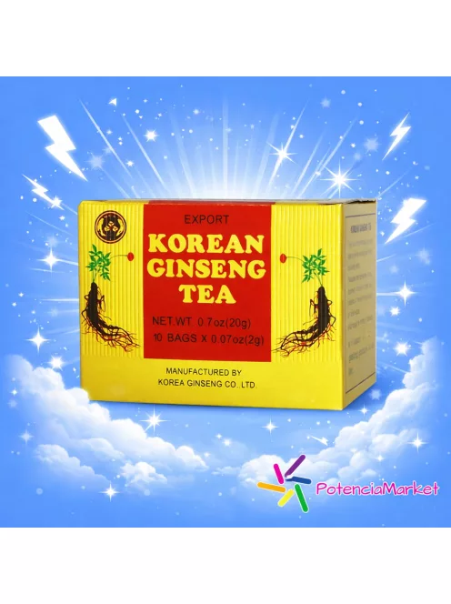 Koreai ginseng instant tea 10 tasakos csomagolásban és gyors de diszkrét szállítással - Potenciamarket