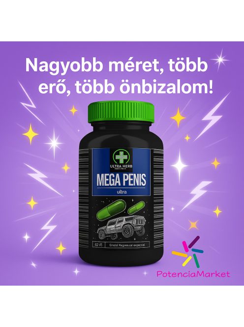 MEGA PENIS PLUS CAPSULE DE MĂRIRE PENISULUI ULTRA CONCENTRATE - 60 buc