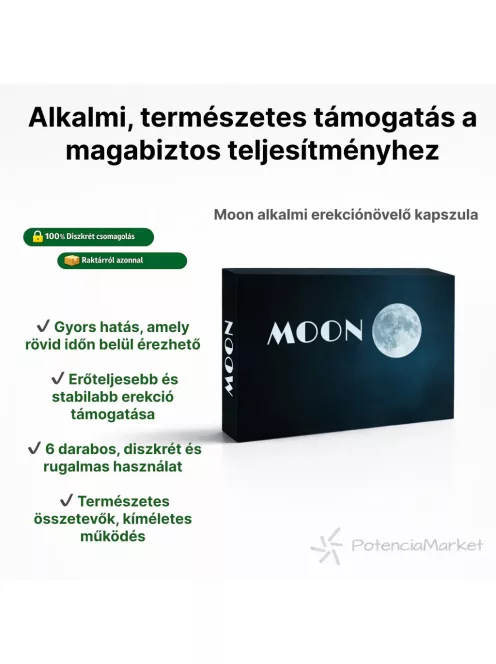 Moon erős hatású potencianövelő kapszula,kemény erekció 60 év felett azonnal szállítjuk diszkréten csomagolva - Potenciamarket