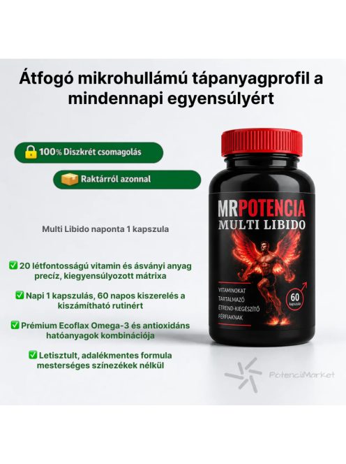 MRPOTENCIA MULTI LIBIDO TESZTOSZTERON TÁMOGATÓ KAPSZULA - 60 DB