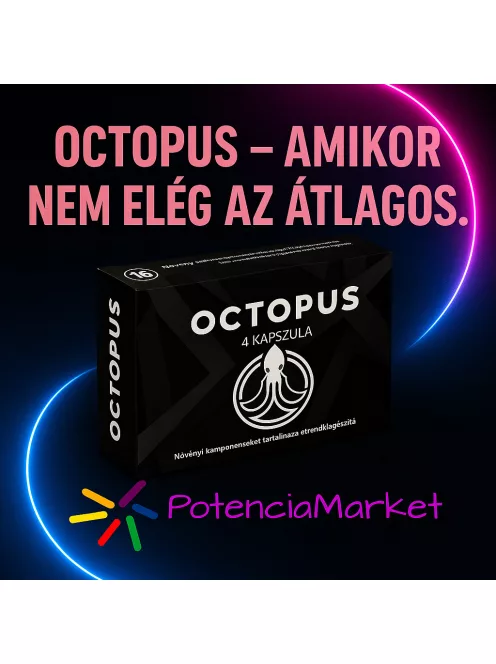 Octopus potencianövelő kapszula férfiaknak – erősebb teljesítmény és hosszantartó éjszakák már másnap mikor megkaptad a rendelésed tőlünk– Potenciamarket