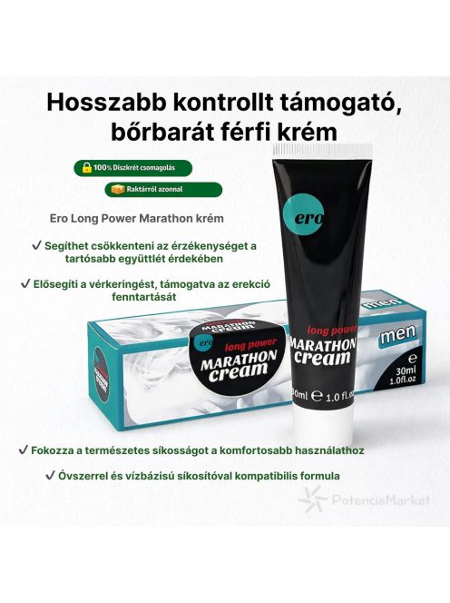 Long Power Marathon by Ero magömlés késleltető krém gyors és diszkrét kiszállítással - Potenciamarket
