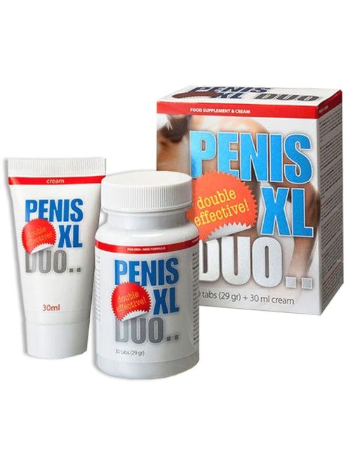 Penis XL Duo pénisznövelő tabletta 30 db + krém 30 ml