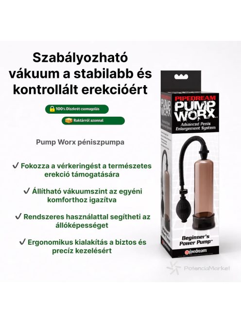 PUMP WORKS PÉNISZPUMPA UNIVERZÁLIS MANDZSETTÁVAL 