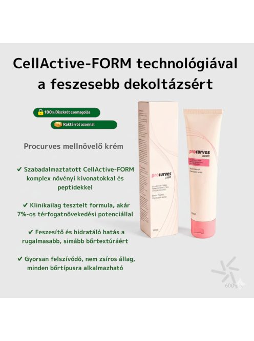 Procurves mellfeszesítő krém 100 ml saját raktárból történő azonnali kiszállítással, diszkréten csomagolva - Potenciamarket