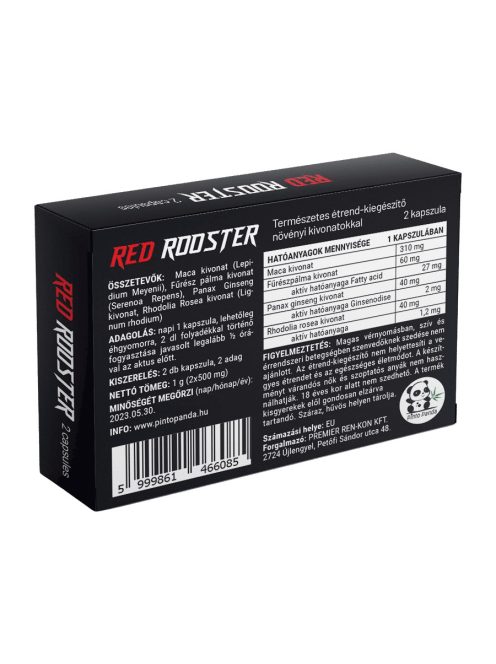 Red Rooster potencianövelő kapszula férfiaknak, 2 darabos kiszerelésben – étrend-kiegészítő a jobb teljesítményért - Potenciamarket