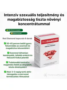 RedDiamond 8 db potencianövelő kapszula – prémium étrend-kiegészítő férfiak számára azonnali kiszállítással diszkréten csomagolva - Potenciamarket