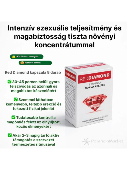 RED DIAMOND FOR MEN POTENZIALVERBESSERUNGSKAPSELN – 8 STÜCK