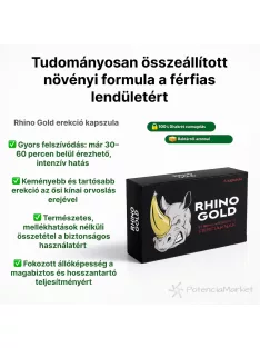 Rhino Gold potencianövelő kapszula férfiaknak – étrend-kiegészítő, erősebb erekció, jobb teljesítmény, nagyobb állóképesség, természetes vágyfokozó megoldás – Potenciamarket
