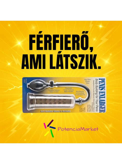 PENIS ENLARGER PÉNISZPUMPA GÖMBÖS BELSŐRÉSSZEL ÉS MANDZSETTÁVAL 