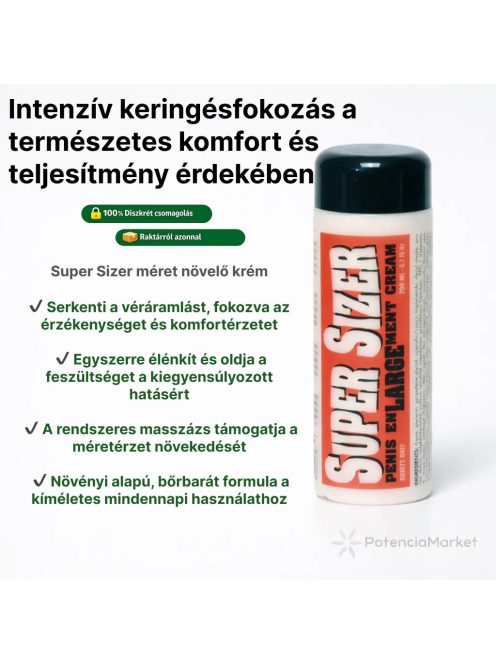 SUPERGRÖSSE PENISVERGRÖSSERUNGS- UND VITALISIERUNGSCREME - 200 ML