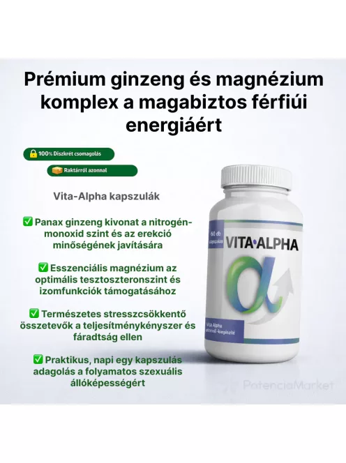Vitaalpha potencianövelő kapszula gyors kiszállítással diszkrét csomagolásban - Potenciamarket