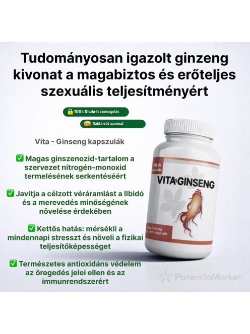 VITAGINSENG ÉLÉNKÍTŐ KAPSZULA TÉGELYES - 60 DB
