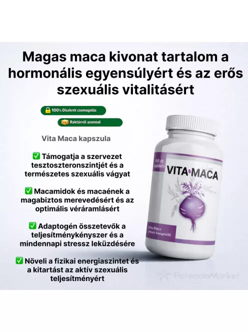 Vitamaca potencianövelő kapszula azonnali átvétellel vagy diszkrét csomagolásban történő kiszállítással - Potenciamarket