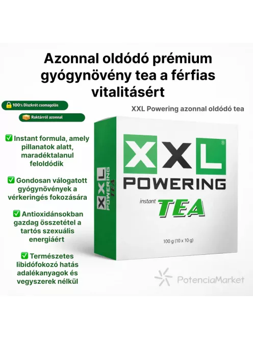 XXL Powering azonnal oldódó potencianövelő tea 10 tasak gyors és diszkrét szállítással - Potenciamarket